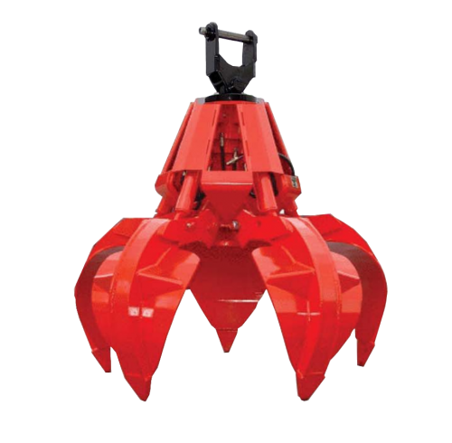 red hydraulic grapple