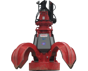 red scrap grapple with magnet
